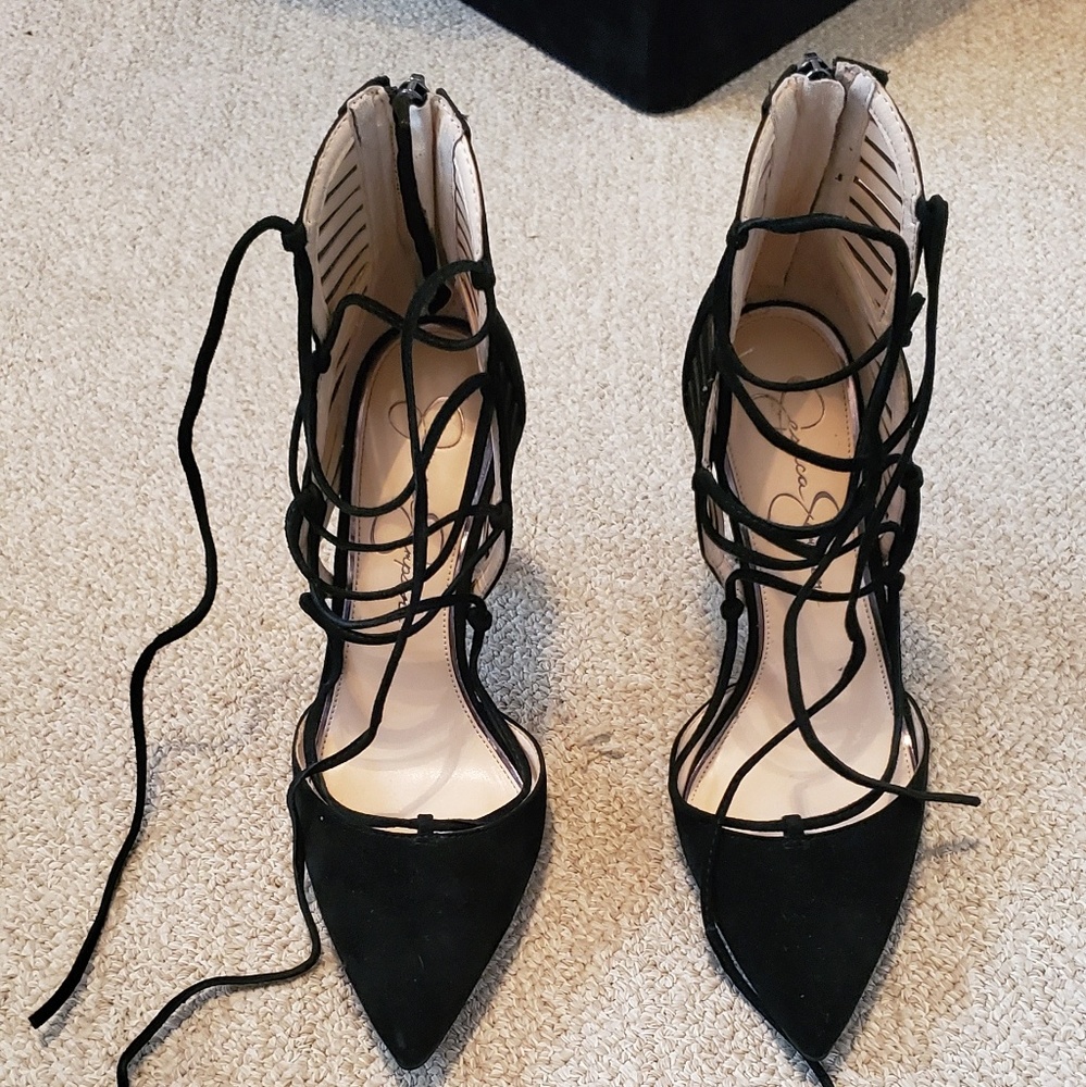 Jessica Simpson lace up heels